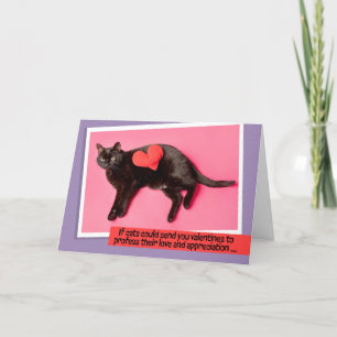 Happy Valentines Day für jeden lustigen Cat Spaß Feiertagskarte