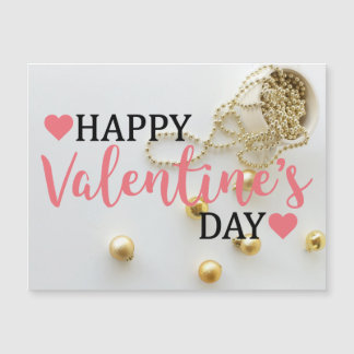 Happy Valentine's Day-Geschenk Postkarte | golden 