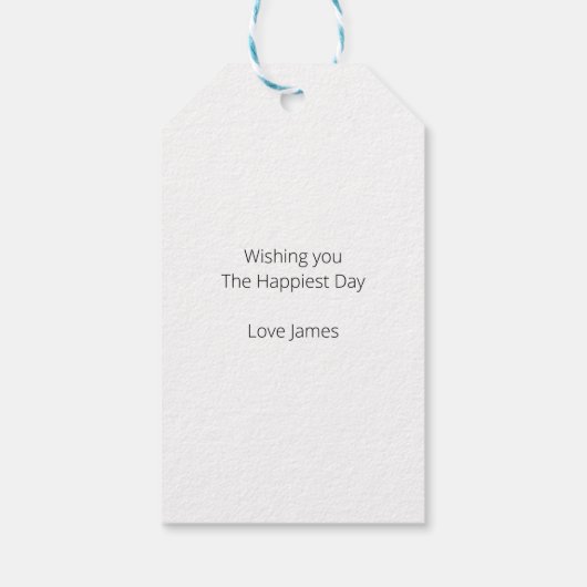 Happy Valentines Day Geschenkanhänger (Rückseite)