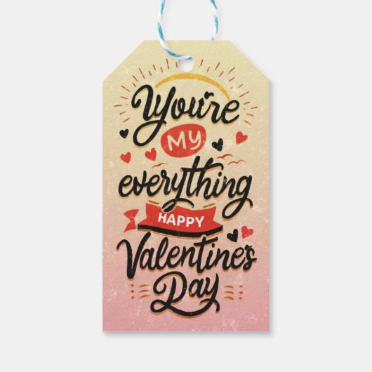 Happy Valentine's Day Geschenkanhänger (Rückseite)