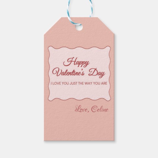 Happy Valentine's Day Geschenkanhänger (Vorderseite)