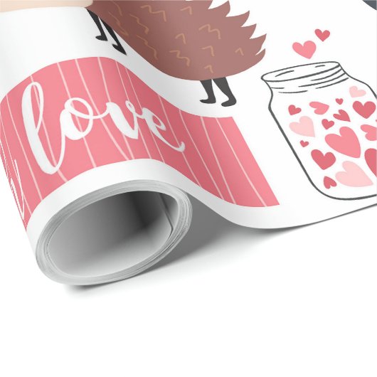 Happy Valentine's Day Geschenkpapier (Rolleneckpunkt)