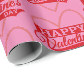 Happy Valentine's Day Geschenkpapier (Rolleneckpunkt)