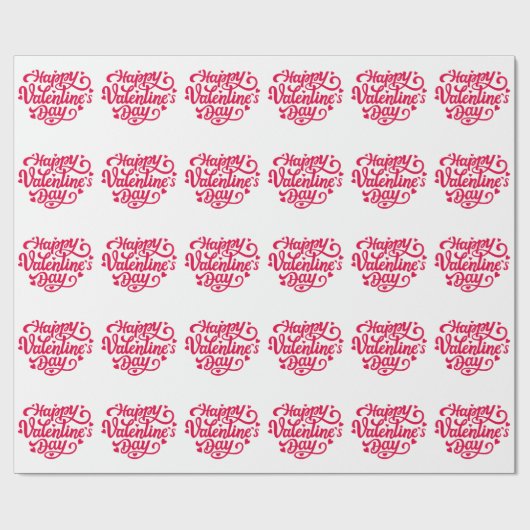 Happy Valentines Day Geschenkpapier (Flach)