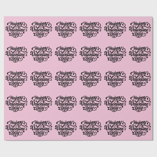 Happy Valentines Day Geschenkpapier (Flach)