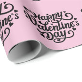Happy Valentines Day Geschenkpapier (Rolleneckpunkt)