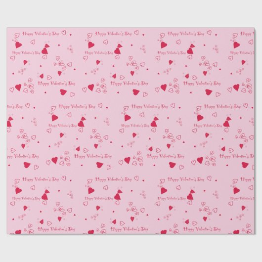 Happy Valentine's Day Geschenkpapier (Flach)