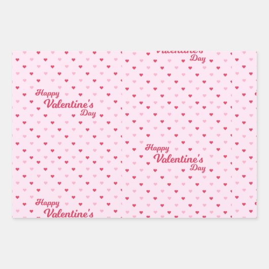 Happy Valentine's Day Geschenkpapier Set (Vorderseite 3)