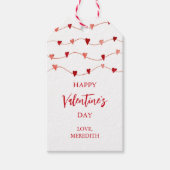 Happy Valentine's Day Gift Tag, Heart String Geschenkanhänger (Vorderseite)