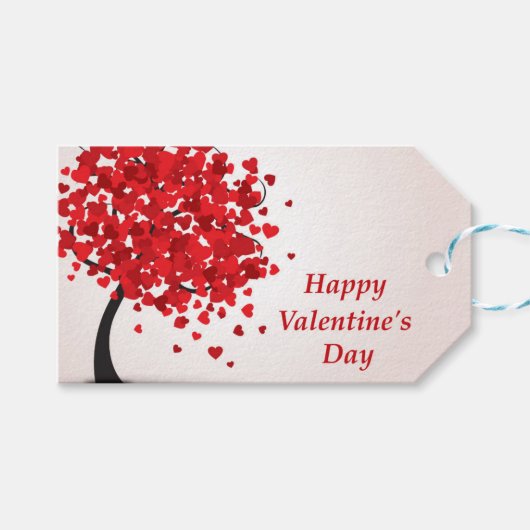 Happy Valentine's Day Gift Tags Geschenkanhänger (Vorderseite (Horizontal))