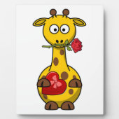 "HAPPY VALENTINE'S DAY" GIRAFFE FOTOPLATTE (Vorderseite)