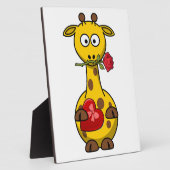 "HAPPY VALENTINE'S DAY" GIRAFFE FOTOPLATTE (Seite)