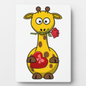 "HAPPY VALENTINE'S DAY" GIRAFFE FOTOPLATTE (Vorderseite)