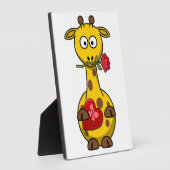 "HAPPY VALENTINE'S DAY" GIRAFFE FOTOPLATTE (Seite)