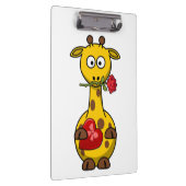 "HAPPY VALENTINE'S DAY" GIRAFFE KLEMMBRETT (Rechts)