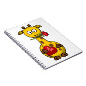 "HAPPY VALENTINE'S DAY" GIRAFFE NOTIZBLOCK (Rechte Seite)