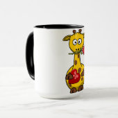 "HAPPY VALENTINE'S DAY" GIRAFFE TASSE (Vorderseite Links)
