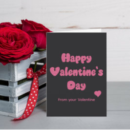 Happy Valentine's Day Glitter Karte