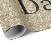 Happy Valentine's Day Glittery Gold Black Custom Geschenkpapier (Rolleneckpunkt)