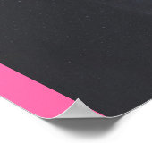 Happy Valentine's Day Glittery Pink Herzen Poster (Ecke)