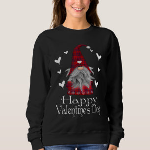 Happy Valentine's Day Gnome Karierte Niedliche Her Sweatshirt
