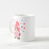 Happy Valentine's Day Gnome mit Herz und Baloon Kaffeetasse (Vorderseite Links)