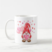 Happy Valentine's Day Gnome mit Herz und Baloon Kaffeetasse (Links)