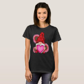 Happy Valentine's Day Gnome with Leopard Sunflower T-Shirt (Vorne ganz)