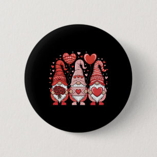 Happy Valentine's Day Gnomes Herz Niedliche Liebe Button