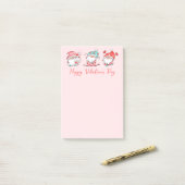 Happy Valentines Day Gnomes Post-it Klebezettel (Auf Schreibtisch)