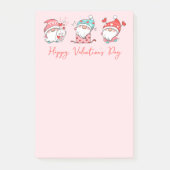 Happy Valentines Day Gnomes Post-it Klebezettel (Vorderseite)