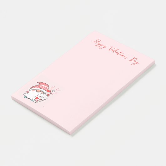 Happy Valentines Day Gnomes Post-it Klebezettel (angewinkelt)