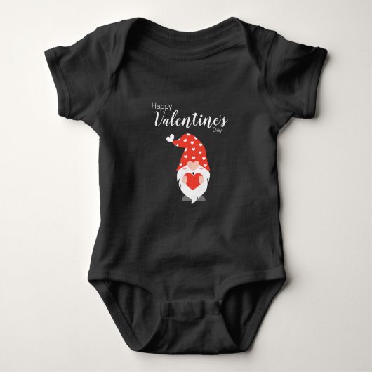 Happy Valentines Day Gnomes Red Pink Baby Strampler (Vorderseite)