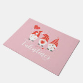 Happy Valentines Day Gnomes Red Pink Fußmatte (Schrägansicht)