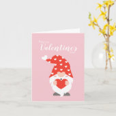 Happy Valentines Day Gnomes Red Pink Karte (Gelbe Blume)