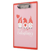 Happy Valentines Day Gnomes Red Pink Klemmbrett (Links)