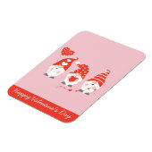 Happy Valentines Day Gnomes Red Pink Magnet (Linke Seite)