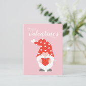 Happy Valentines Day Gnomes Red Pink Postkarte (Stehend Vorderseite)