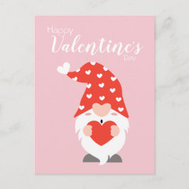 Happy Valentines Day Gnomes Red Pink Postkarte