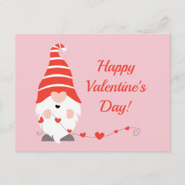 Happy Valentines Day Gnomes Red Pink Postkarte
