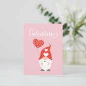 Happy Valentines Day Gnomes Red Pink Postkarte (Stehend Vorderseite)