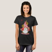 Happy Valentines Day Gnomes with Leopard Sunflower T-Shirt (Vorne ganz)