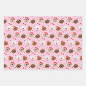 Happy Valentines Day Golden Retriever Hunde Geschenkpapier Set (Vorderseite 3)