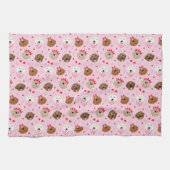 Happy Valentines Day Golden Retriever Hunde Geschirrtuch (Horizontal)