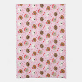 Happy Valentines Day Golden Retriever Hunde Geschirrtuch (Vertikal)