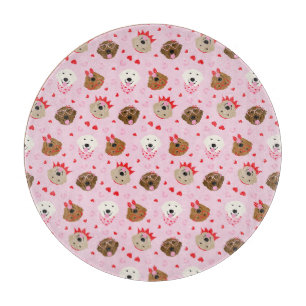 Happy Valentines Day Golden Retriever Hunde Schneidebrett