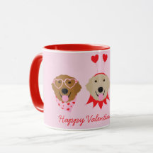 Happy Valentines Day Golden Retriever Hunde