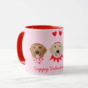 Happy Valentines Day Golden Retriever Hunde Tasse