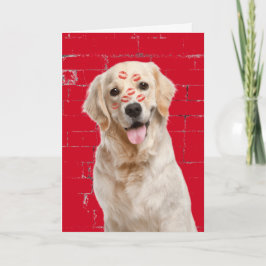 Happy Valentine's Day Golden Retriever Karte