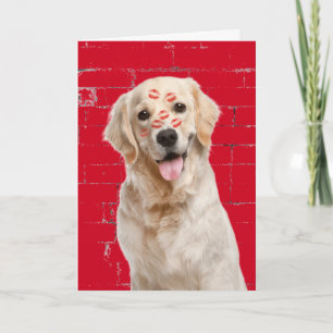 Happy Valentine's Day Golden Retriever Karte